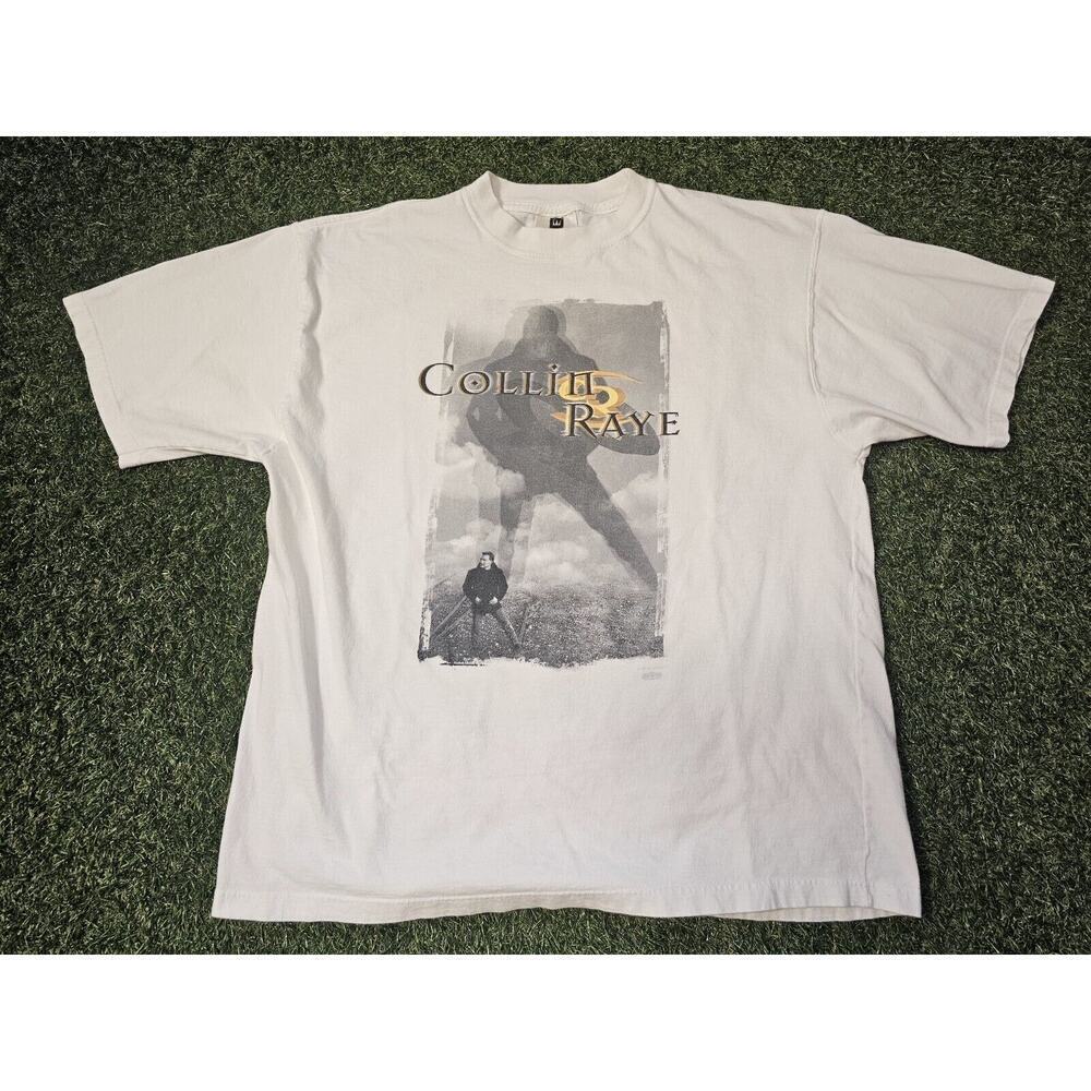 VINTAGE Collin Raye Shirt Mens Large White Winterland 90s Country USA